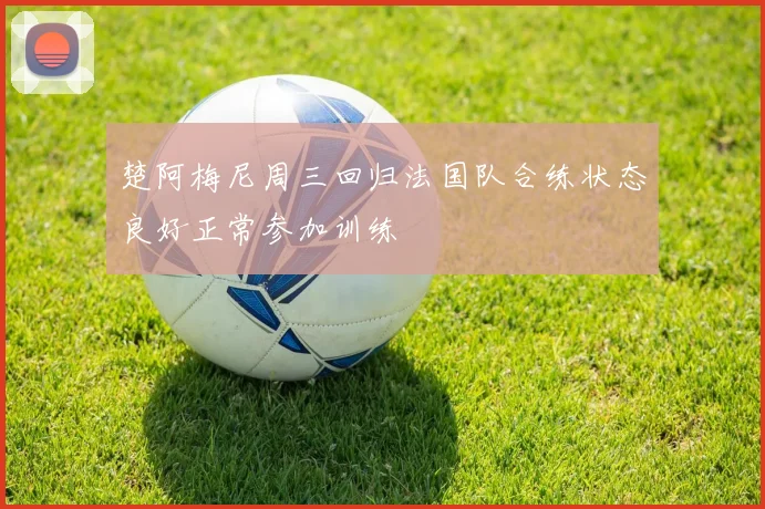 楚阿梅尼周三回归法国队合练状态良好正常参加训练